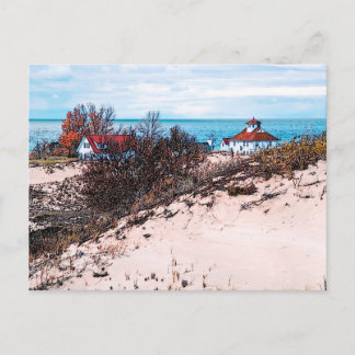 Lake Michigan Beach Houses Postcard