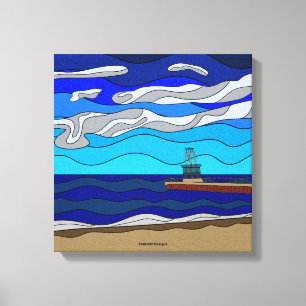 Lake Michigan - Canvas Print (14"x14")