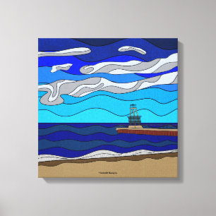 Lake Michigan - Canvas Print (16"x16")