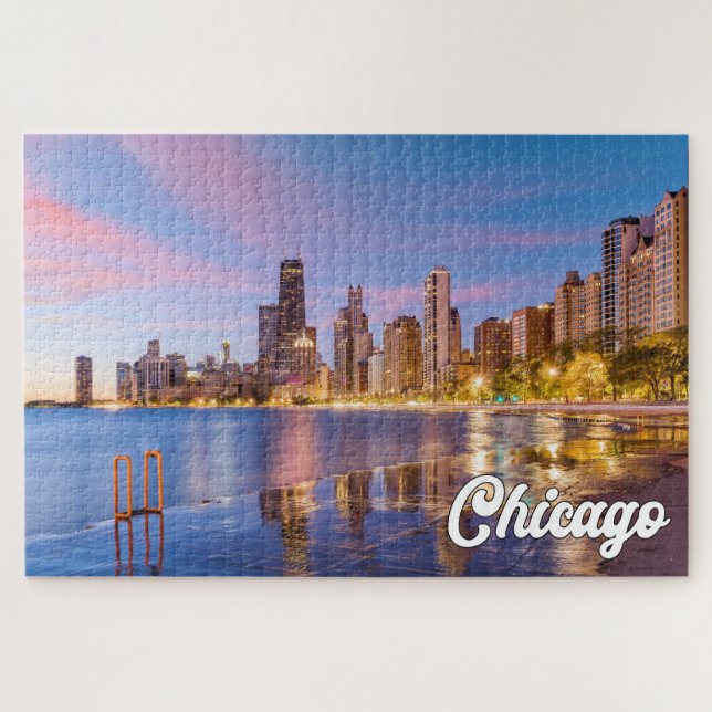 Lake Michigan, Chicago, Illinois, USA Jigsaw Puzzle (Horizontal)