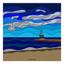Lake Michigan - Glossy Poster 20"x20"