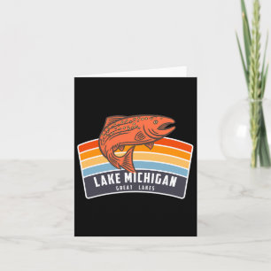 Lake Michigan Great Lakes Salmon Fishing  Card
