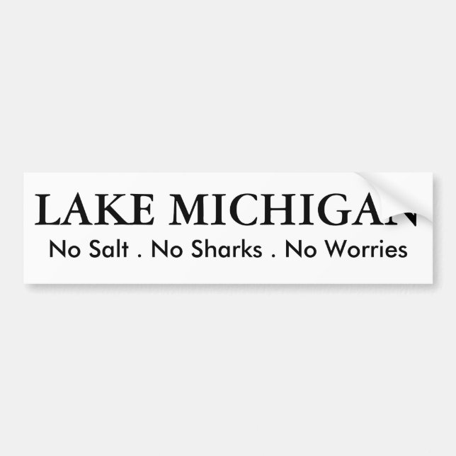 Lake Michigan - humour Bumper Sticker (Front)