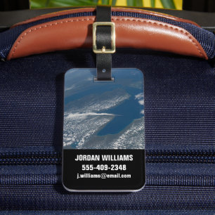 Lake Michigan, Lake Huron And State Of Michigan. Luggage Tag