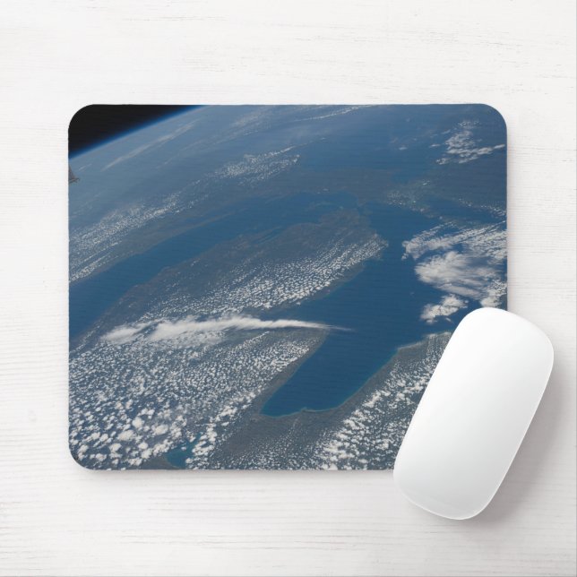 Lake Michigan, Lake Huron And State Of Michigan. Mouse Mat (With Mouse)