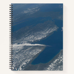 Lake Michigan, Lake Huron And State Of Michigan. Notebook