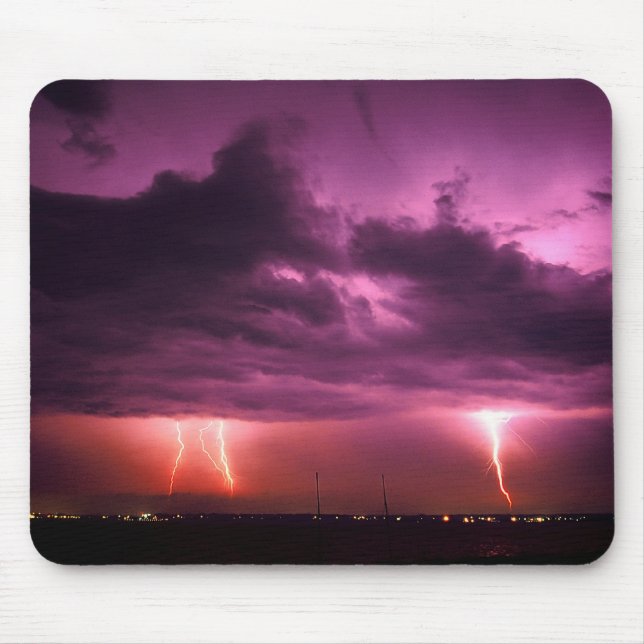 Lake Michigan Lightning Mouse Mat (Front)