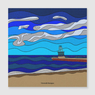 Lake Michigan - Magnet (5.25" square)