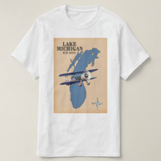 Lake Michigan North America map T-Shirt