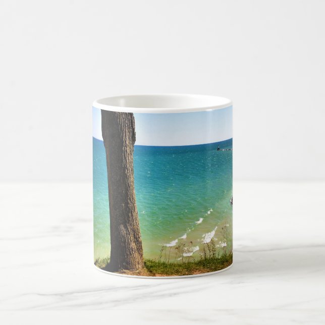 Lake Michigan, Port Washington, WI Coffee Mug (Center)