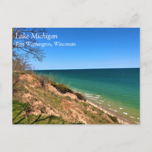 Lake Michigan, Port Washington, Wisconsin Postcard