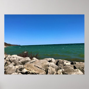 Lake Michigan, Port Washington, Wisconsin Poster