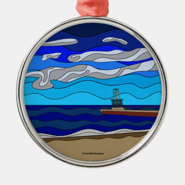 Lake Michigan - Premium Ornament (circle) (Front)