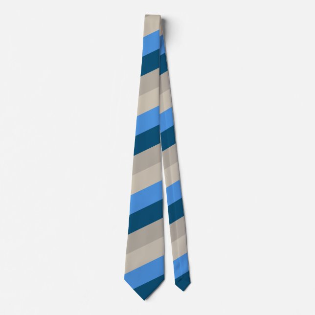 Lake Michigan Sand and Surf Stripes Tie (Front)