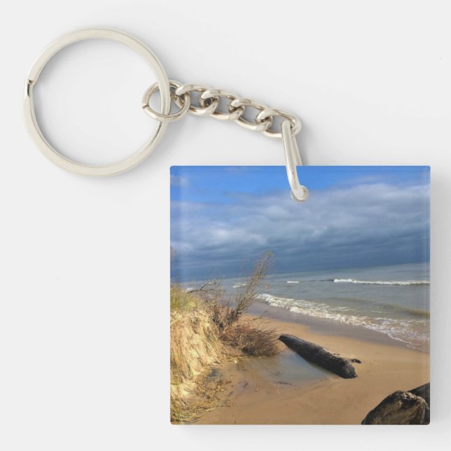Lake Michigan, Sheboygan, Wisconsin Key Ring (Front)