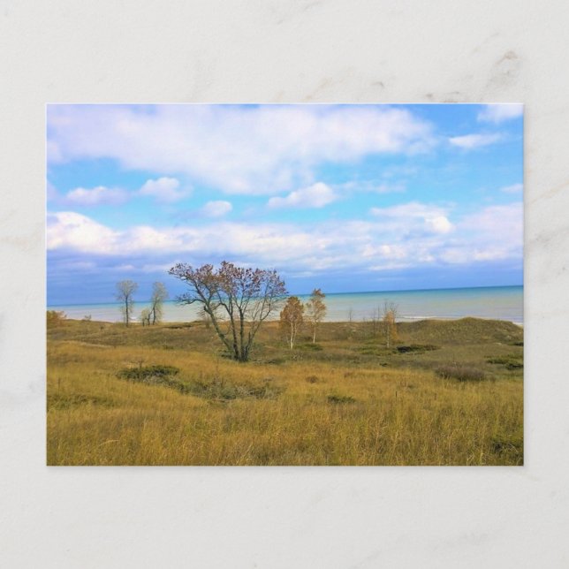 Lake Michigan, Sheboygan, Wisconsin Postcard (Front)