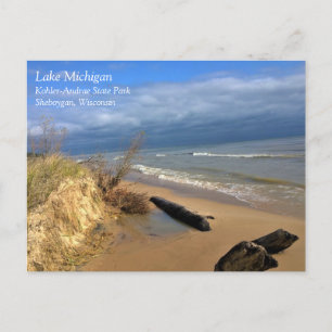 Lake Michigan, Sheboygan, Wisconsin Postcard