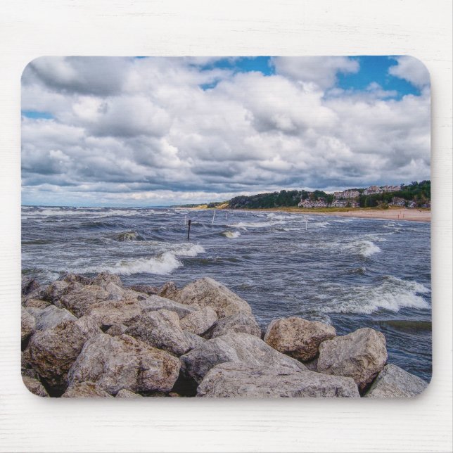 Lake Michigan Shoreline Mouse Mat (Front)