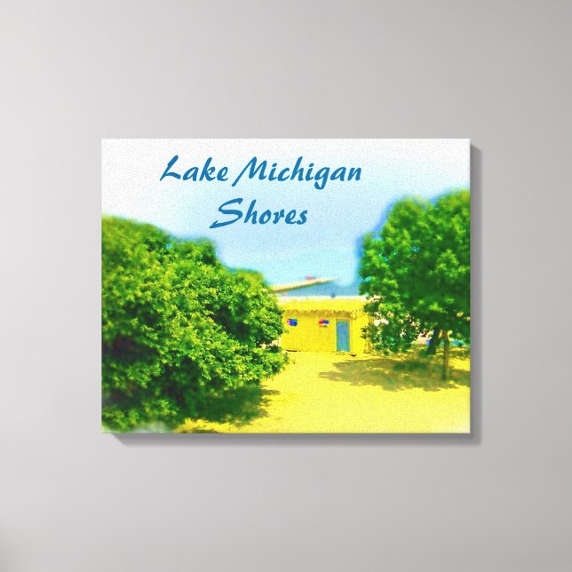 Lake Michigan Shores of Chicago Beach Canvas Print (Front)