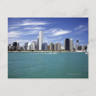 Lake Michigan, Skyline, Travel Destinations, Postcard