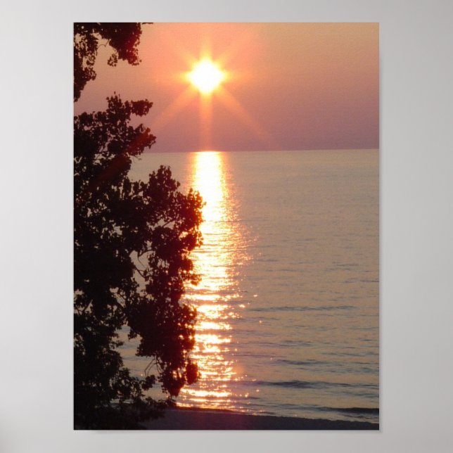 Lake Michigan Sunset Poster (Front)