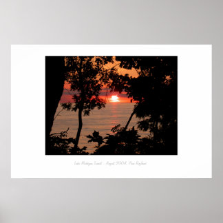 Lake Michigan Sunset Poster