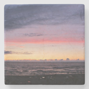 Lake Michigan Sunset Stone Coaster