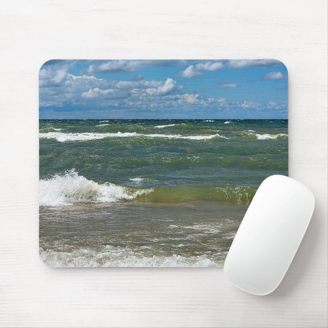 Lake Michigan Surf Mouse Mat (With Mouse)
