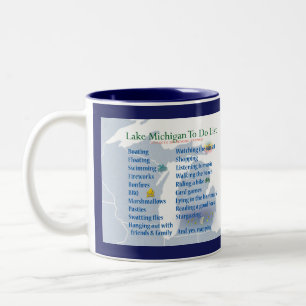 Lake Michigan To Do List Two-Tone Coffee Mug