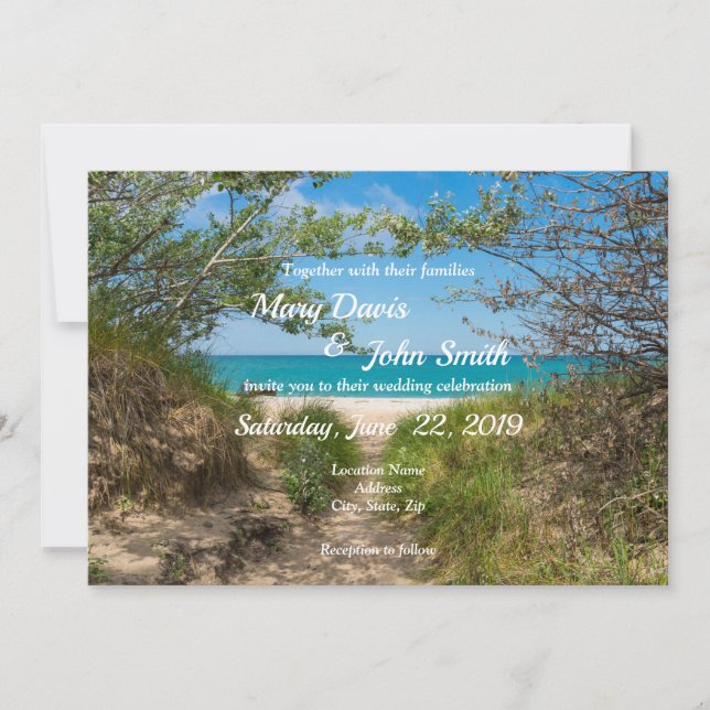 Lake Michigan Tranquillity Invitation (Front)