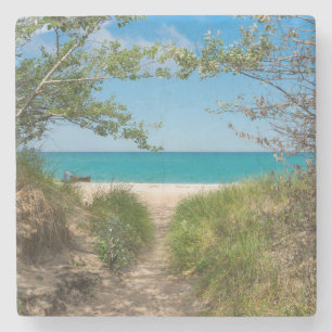 Lake Michigan Tranquillity Stone Coaster
