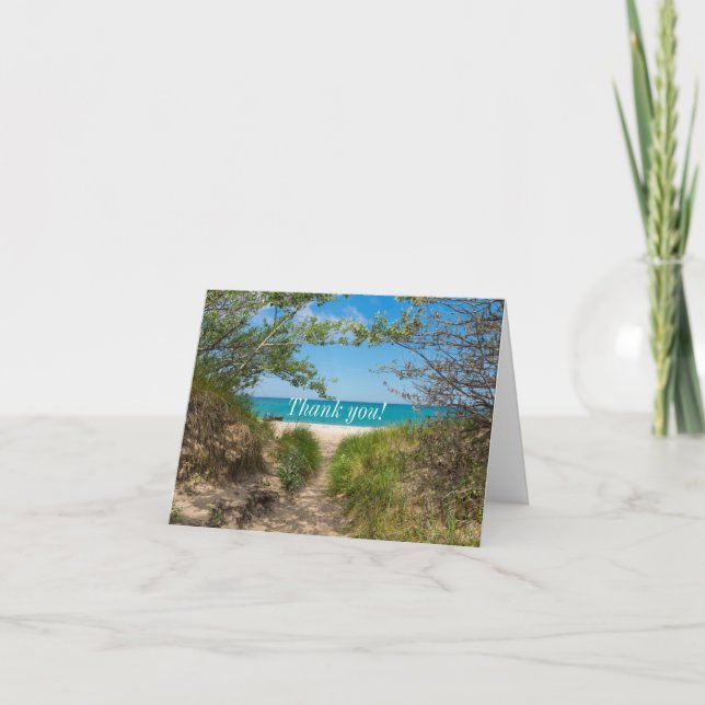 Lake Michigan Tranquillity Thank You Card (Front)