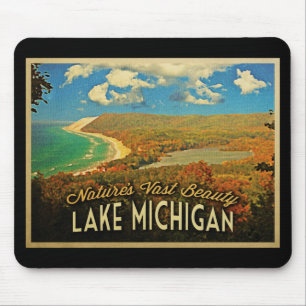 Lake Michigan Vintage Mouse Mat