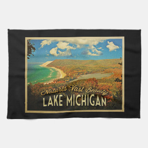 Lake Michigan Vintage Tea Towel