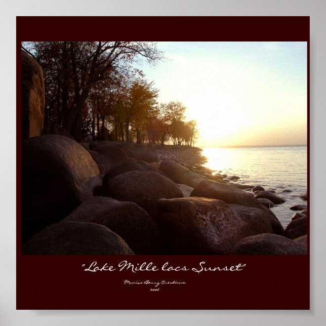 "Lake Mille lacs Sunset" Poster (Front)