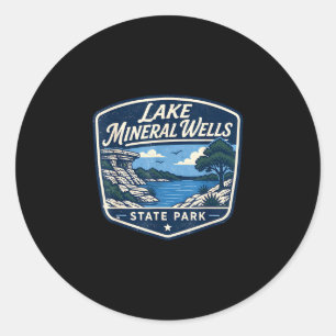 Lake mineral wells state park outdoor nature classic round sticker