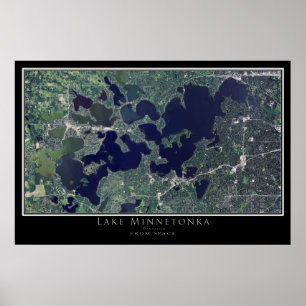 Lake Minnetonka Minnesota Satellite Poster