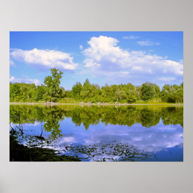 Lake Mirror in the Spring Poster (Front)