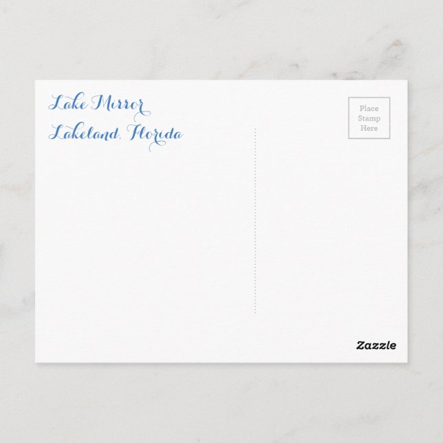 Lake Mirror - Lakeland, Florida postcard (Back)