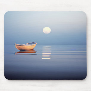 Lake Mist Moon Light Tranquil Peaceful  Mouse Mat