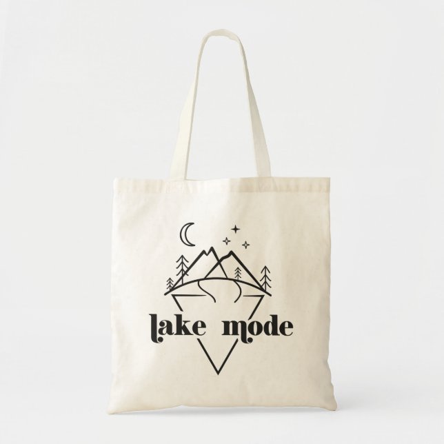 Lake Mode Modern Boho Tote Bag (Front)