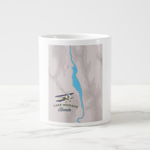 Lake Mohave Nevada Map Large Coffee Mug