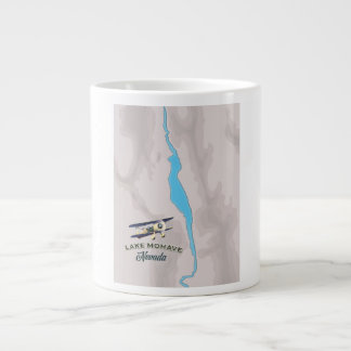 Lake Mohave Nevada Map Large Coffee Mug