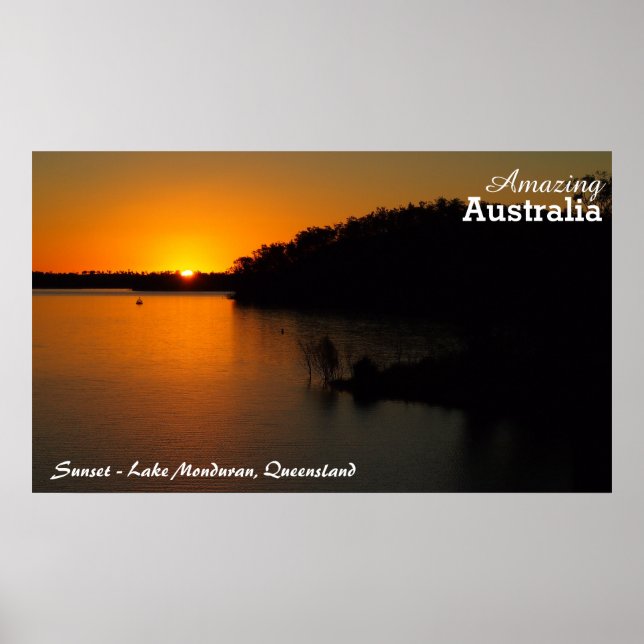Lake Monduran sunset poster (Front)