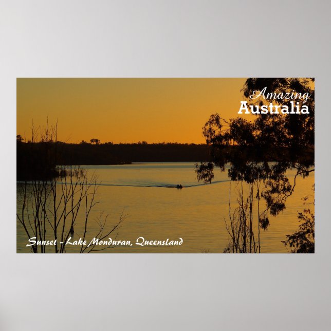 Lake Monduran sunset poster (Front)