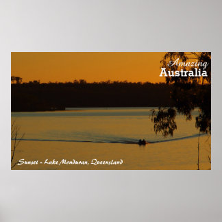 Lake Monduran sunset poster