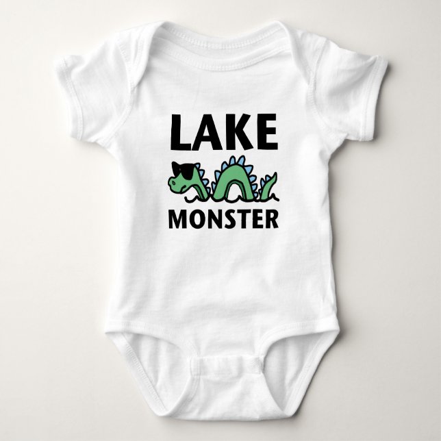 Lake Monster Baby Bodysuit (Front)