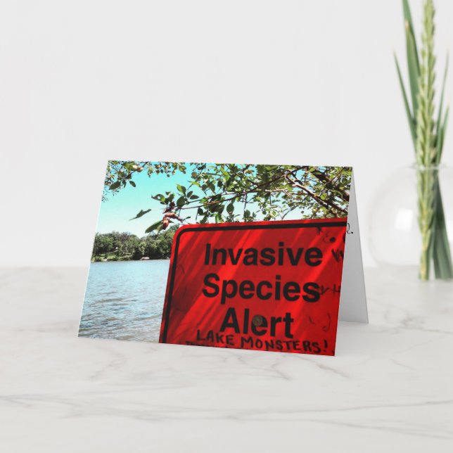 "LAKE MONSTERS!" Get Well Card (Front)