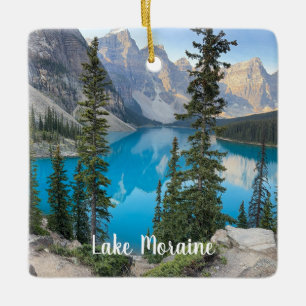 Lake Moraine in Banff Canada Ceramic Ornament
