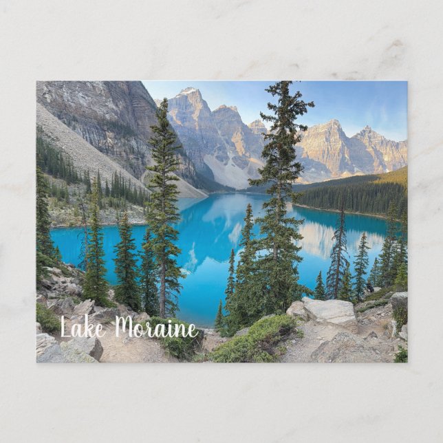 Lake Moraine in Banff Canada Holiday Postcard (Front)